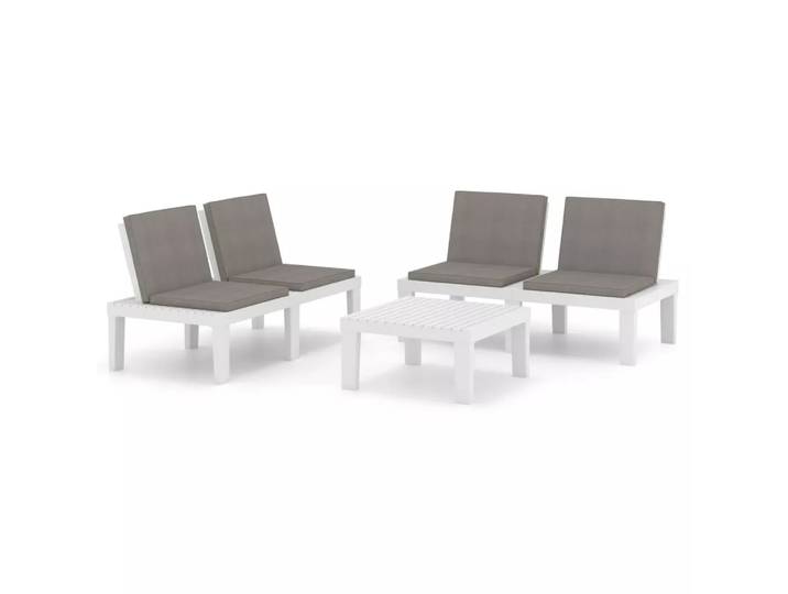VidaXL - Garten-lounge-set plastik, One Size, Weiss