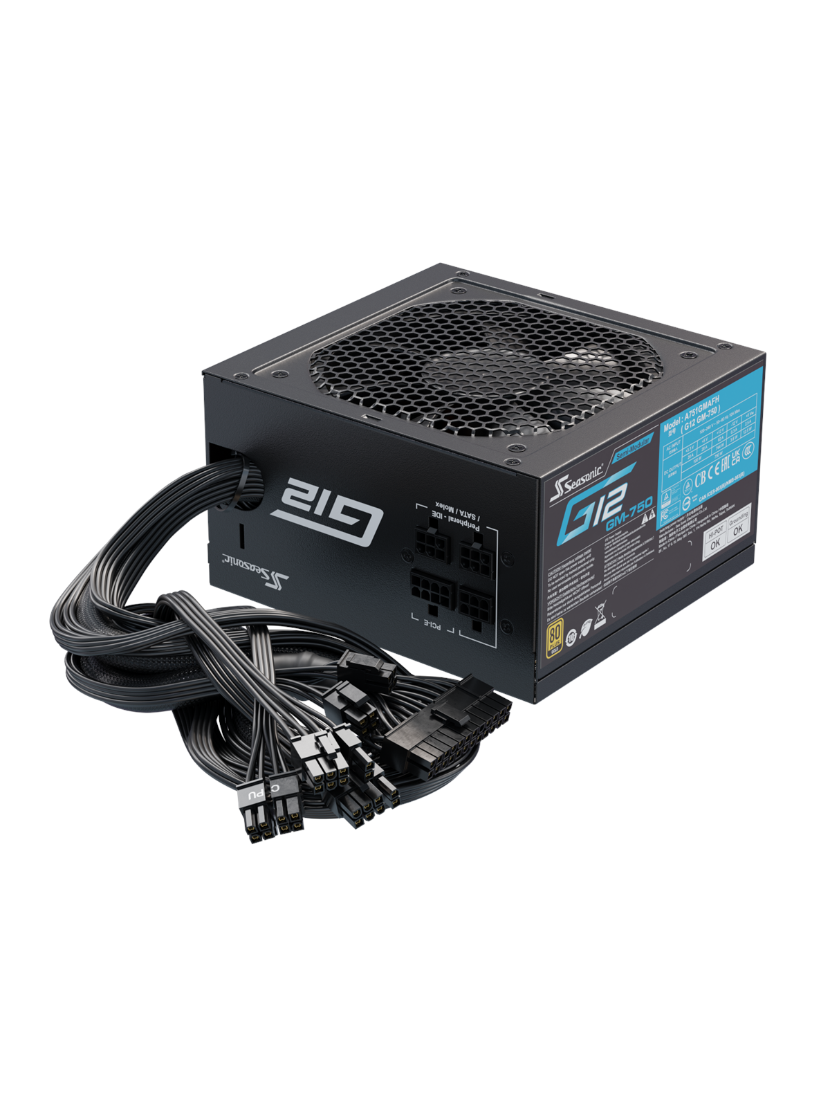 Seasonic G12 GM 750 Netzteile - 750 Watt - 120 mm - 80 Plus Gold zertifiziert