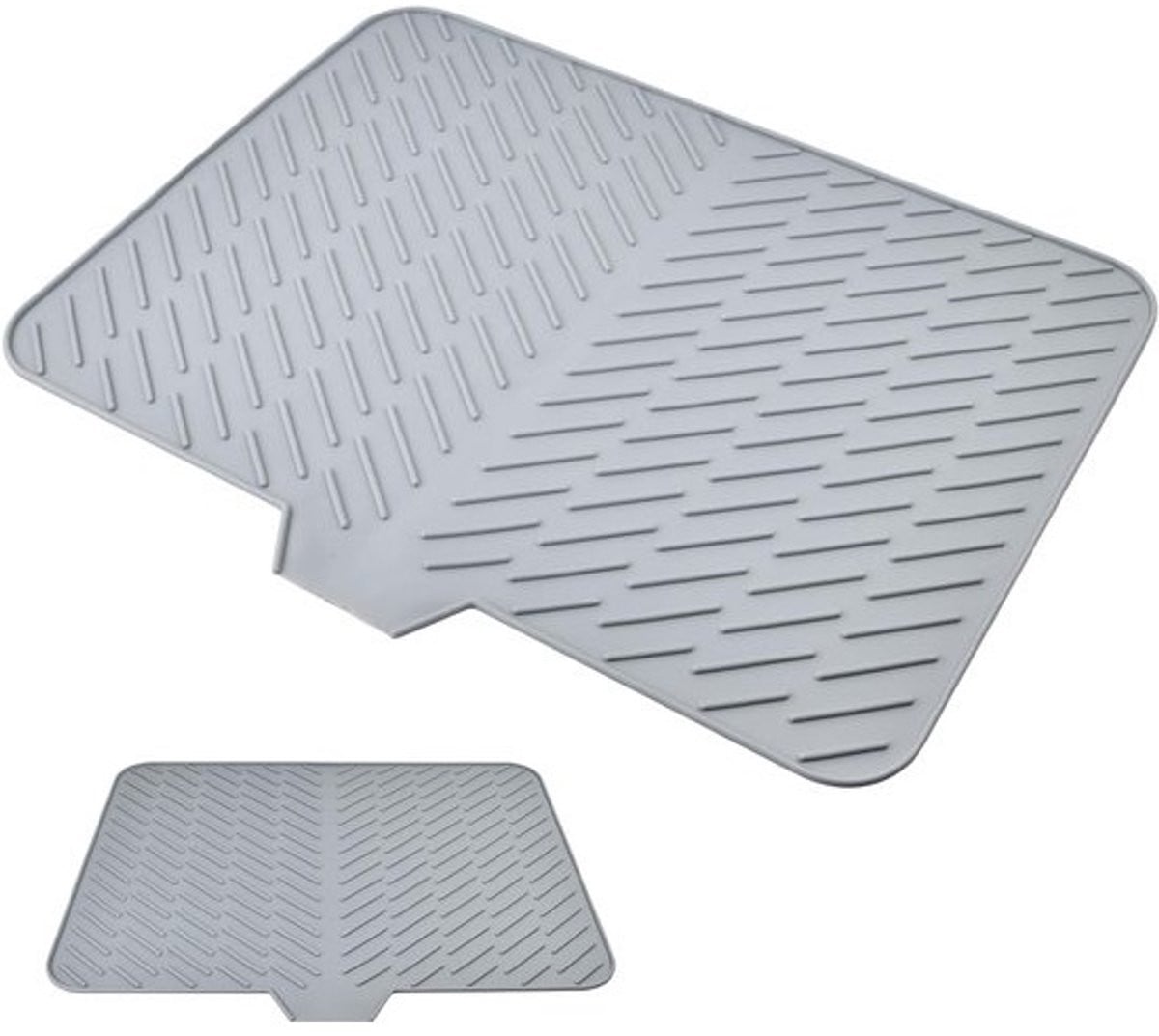 Grote siliconen afvoermat, vouwbare en antislip afvoerdoek voor de keuken, 58 x 43 cm