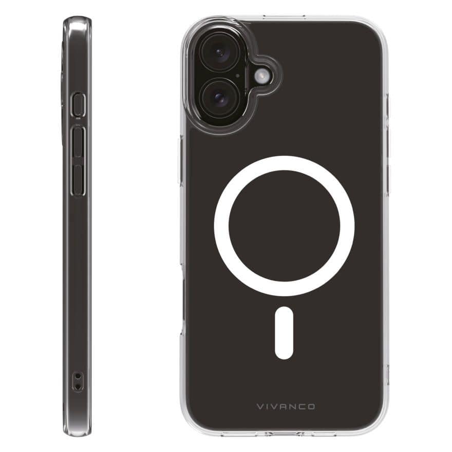Vivanco Cover für iPhone 16 Plus Mag Steady Anti Shock (Transparent) 64237