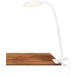 Briloner, Tischlampe, PLEGG LED Klemmleuchte - Weiss (300 lm)