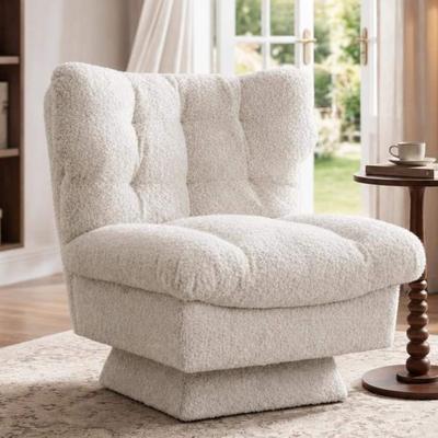 Garvee Swivel Accent Chair, 360° Rotating Armchair with Plush Cushion