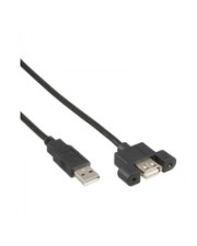 InLine 120er Bulk-Pack USB 2.0 Anschlusskabel Stecker A auf Einbaubuchse A 0 Kabel Digital/Daten Verlängerungskabel 0,6 m (B-33440E)
