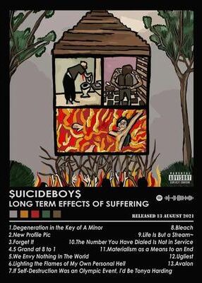 Uplift Essentials Suicideboy Album Poster High Definition Vintage Rap Canvas Wall Art style 16 20x28 In
