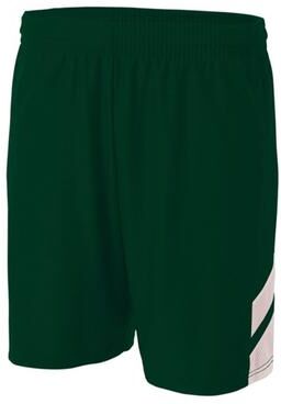 A4 N5178 Fast Break Shorts in Forest Green/White size XL   Polyester/Spandex Blend