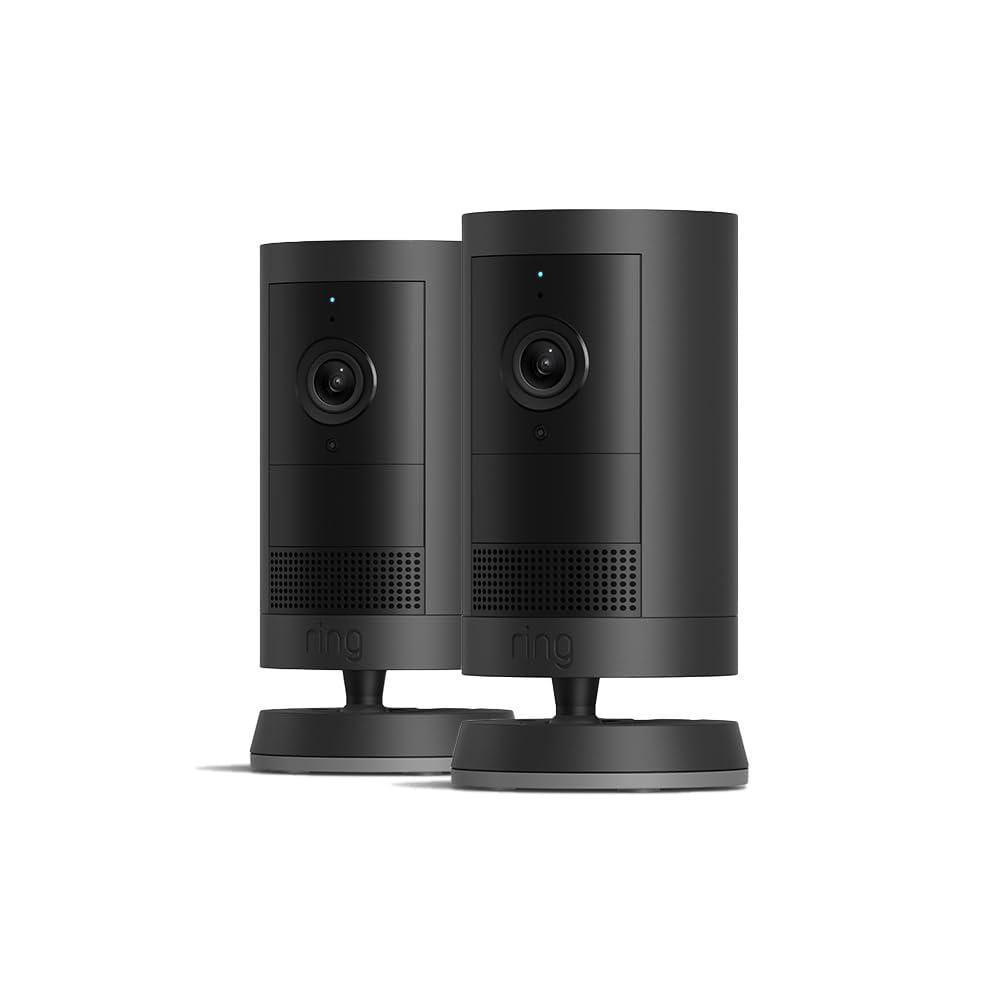 RING Outdoor Cam Plus - Battery - 2-Pack - Black - EU WLAN-Außenkamera mit Akku B0DH99TB3Q