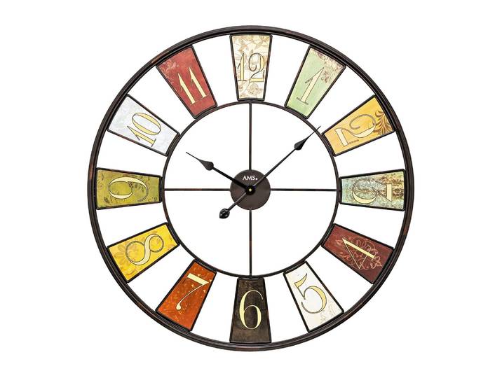 Horloge murale Kosti Fer verni Ø 80cm Multicolore