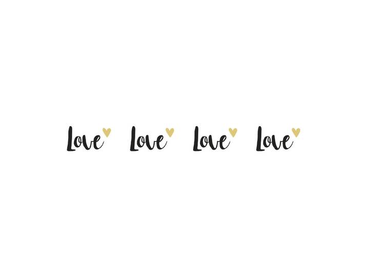 Rayher Washi Tape Love mit Foliendruck 15 mm × 10 m