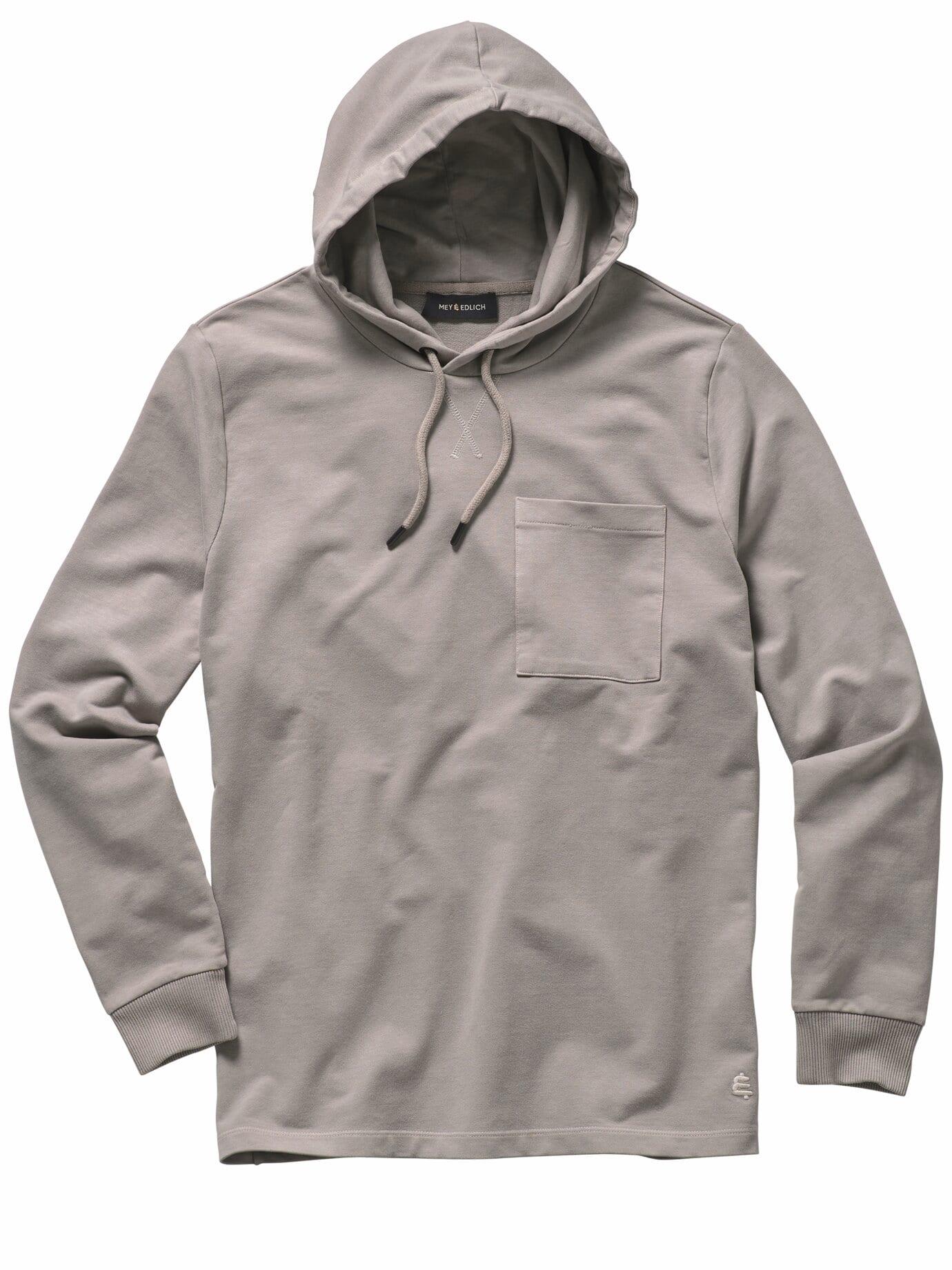 Mey & Edlich Herren Spontaner Hoodie Grau 96 % Baumwolle, 4 % Elasthan
