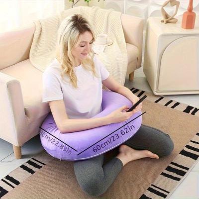 Inspire Essentials Ergonomic Reading Pillow Arm Support Cushion purple