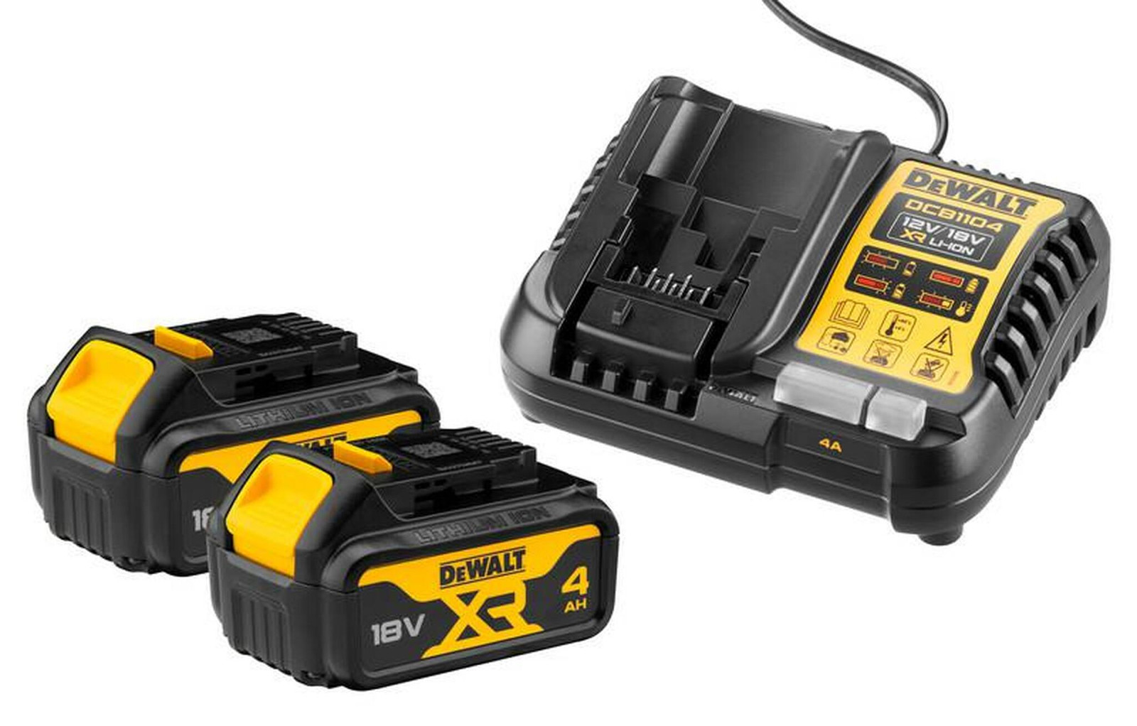DeWalt XR 18V Accu en oplader set DCB1104M2-QW