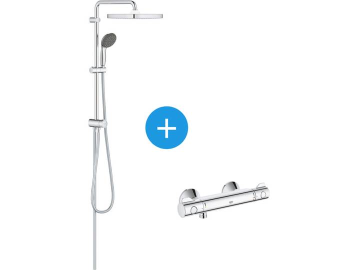 Vitalio Start System 250 Cube Colonne de douche + Mitigeur thermostatique Grohtherm 800 (26698XXX)