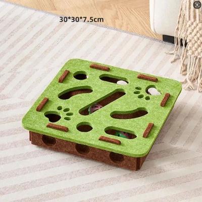 Inspired Finds ScratchPlay Sisal Cat Scratching Post For Indoor Cats & Kittens square Green