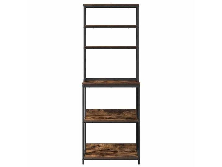 Bibliothèque SOLOMOON CHIC Étagère de cuisine Chêne fumé 60x40x168 cm BB506