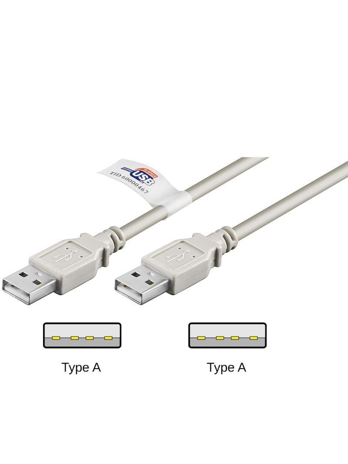 Pro USB-A USB-A - 2m - Grau