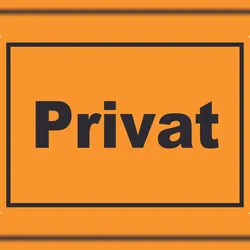 HB-Druck Privat Aufkleber schwarz-orange A2 (420x594mm)