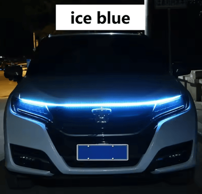 Inspire Curations 150cm LED Car Hood Light Strip Dynamic Scan DRL 12V Waterproof Decorative Running Light crystal Blue