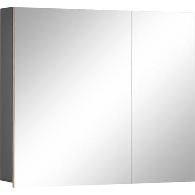 Spiegelschrank HOME AFFAIRE "Wisla", grau (anthrazit, eichefarben sonoma), B:80cm H:70cm T:15cm, Holzwerkstoff, Schränke, Spiegelschrank, Breite 80 cm