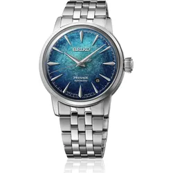 Seiko Presage Mechanik Automatik new Cocktail Time - Emerald Mist Whisky" HCB001J1" - blau,silber - 38,5mm
