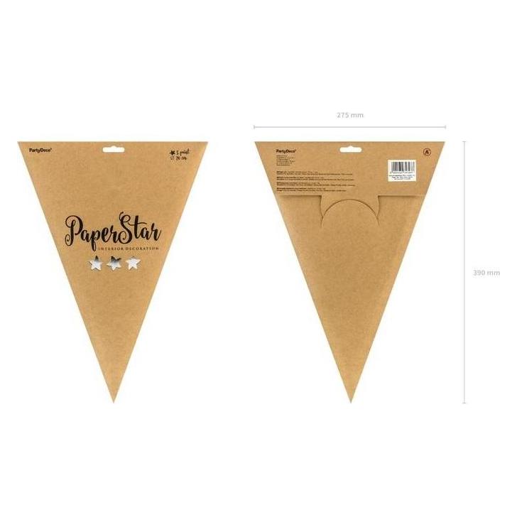 Partydeco Paper star, 70cm, silver (1 pkt / 1 pc.) (1 Stk.) (35997050)