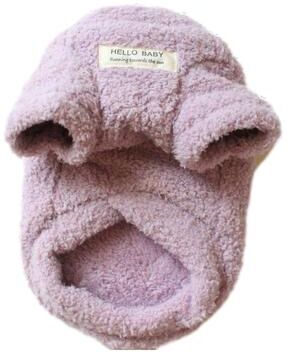 Discount Dollar Deals Winter Dog Sweater, Soft Plush Coat For Small, Medium Dogs, Cats, And Puppies purple l