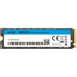 Lexar Disque SSD NM610 Pro 500Go - NVMe M.2 Type 2280 (500 GB, M.2 2280), SSD