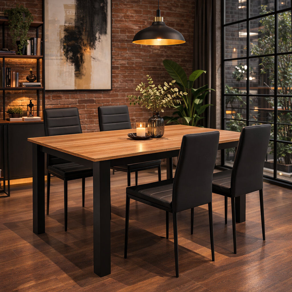 Brayden Studio 4 -Person Dining Set Red