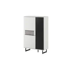 Jette Home Highboard  Stone , weiß , Maße (cm): B: 91 H: 139 T: 38.0