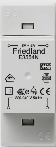Honeywell Home E3554N Klingel-Transformator 8 V/AC 2A