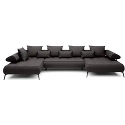 Wohnlandschaft Seledo Stoff Grau Charcoal