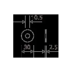 Van Geel 8313090 Unterlegscheibe 10.5x30x2.5 elektrolytischverzinkt