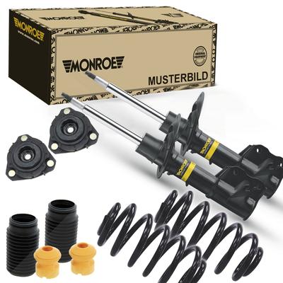 Monroe 2x Stoßdämpfer+Federn+Domlager+Staubschutz hinten [Hersteller-Nr. 31216983] für Skoda