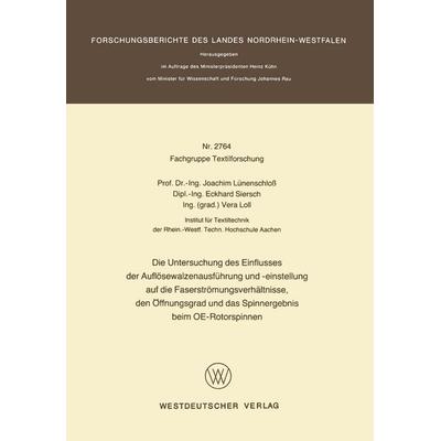 Die Untersuchung des Einflusses der Auflösewalzenausführung und -einstellung auf die Faserströmungsverhältnisse, den Öffnungsgrad und das