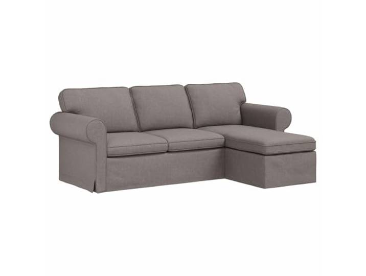 Makastle Sofa Couch Taupe 215 x 138 x 80 cm Stoff