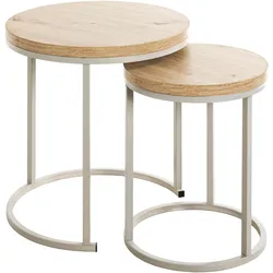 Beistelltisch 2er Set - grau