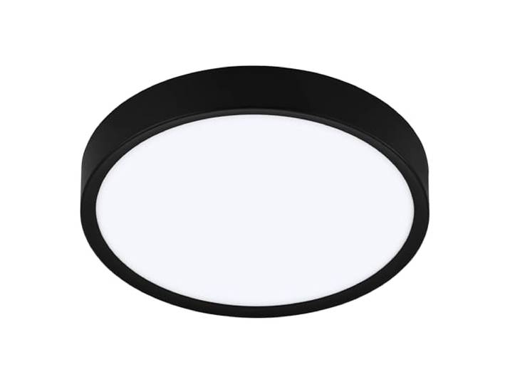 Eglo LED Plafonnier Musurita\, lampe de plafond 1 flamme\, lampe salon\, lampe cuisine en acier et plastique\, lampe couloir plafond noir\, blanc\, Ø 34 cm