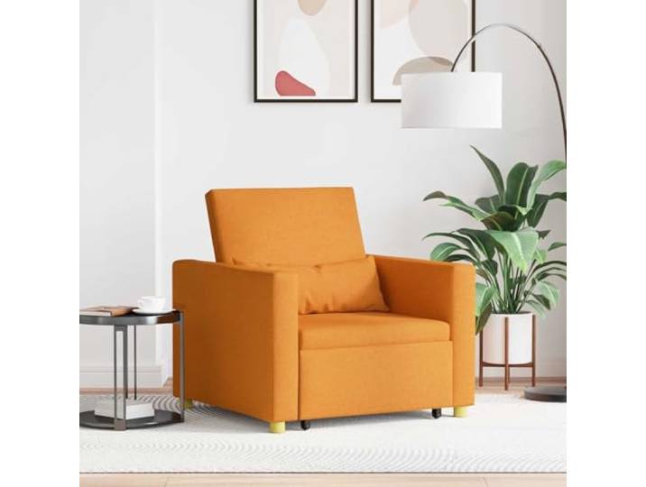 IBUQDDV 3-in-1 Ausziehbare Schlafcouch Einzel Dunkelgelb 90 x 165 x 87 cm Stahlrahmen, Sperrholz, Polyester, Lendenkissen inklusive, 3-in-1 Mechanismus, Innenbereich