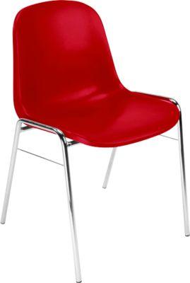 Nowy Styl Formschalenstuhl Beta, stapelbar, desinfektionsmittelbeständig, Sitzhöhe 460 mm, rot