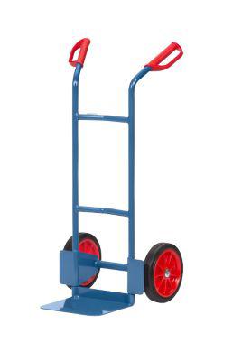Stahlrohrkarre, bis 200 kg, H 1150 mm, Vollgummibereifung, blau