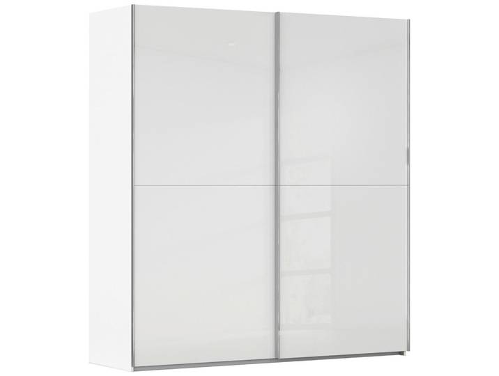 Schwebetürenschrank mit Glasfront 201cm Fifty, Weiß