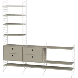 Sideboard Regal Kombination Weiß Beige