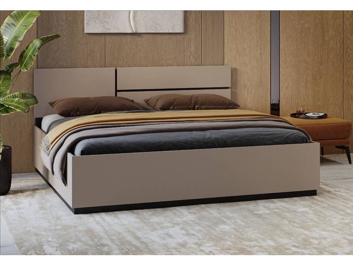 Bett OTTO HOME Cross, moderner Bettrahmen , braun (congo, congo, schwarz, congo), B:184cm H:91cm L:205cm, Betten, Bett, Doppelbett in zwei Grössen, stabiles Bettgestell