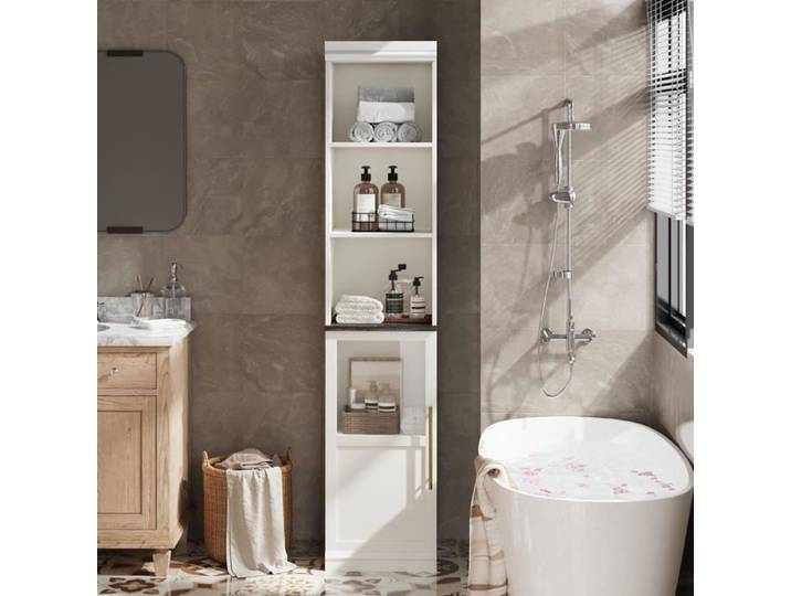 COLONNE DE SALLE DE BAIN- ARMOIR DE RANGEMENT -TOYS S-40P x 45 5l x 178 5H-Cabinet Blanc Panneau
