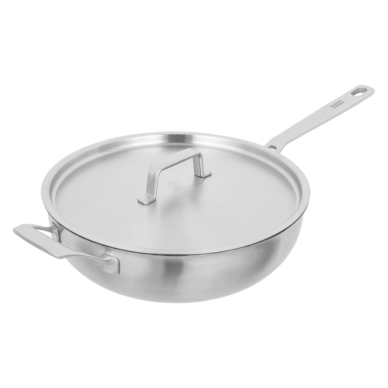 Kuhn Rikon Culinary Fiveply Wok (Wok Pfanne, Aluminium, Edelstahl, 28 x 13 cm) (38507)