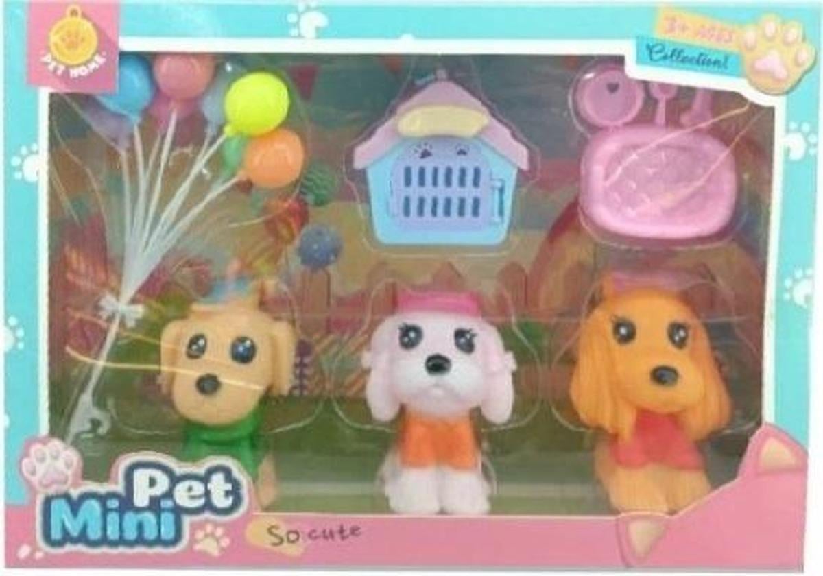Merkpol Set hondjes met accessoires