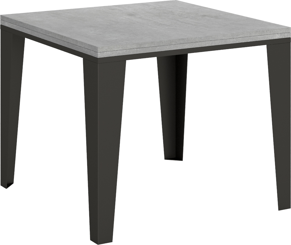 ITAMOBY - Ausziehtisch 90/180x90 cm Flame Libra Zement Gestell in Anthrazit