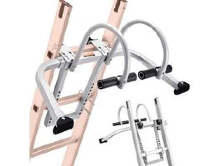 VEVOR Leiterstabilisator, 2-in-1-Abstandshalterhaken für Verlängerungswandleitern, Zubehör für Dachfirstleitern horizontal/vertikal, T-Stange mit Stahl-Gummi-Griff, schneller Zugang zu steilen Dächern