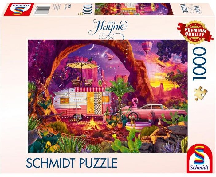 Puzzle 1000 pcs Camping paradisiaque dans le désert - Schmidt