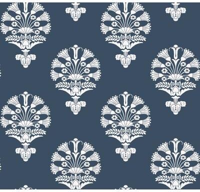 York Wallcoverings Luxor Navy Wallpaper