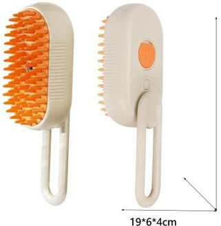 Inspire Curations SteamSoft Pet Grooming Brush Cat Dog Spray Comb With Massage & Hair Removal orange